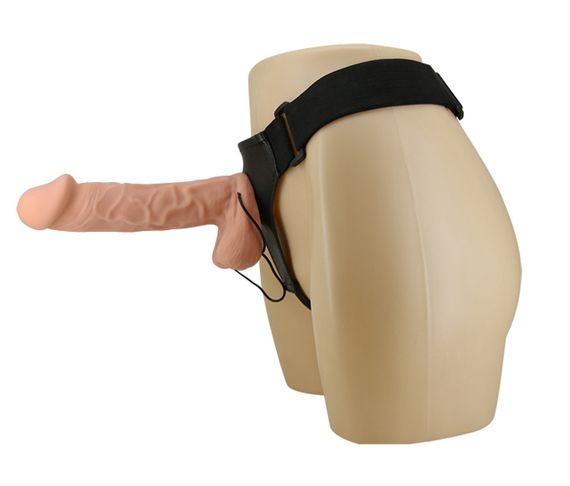 Страпон з великим фалоімітатором (довжина 26 см, діаметр 5,5 см) та вібрацією Ultra Passionate Harness - Strap On RealDeal 10.2", | Зображення 6