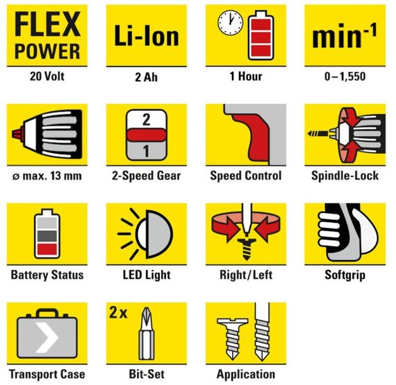 Дриль-шурупокрут акумуляторний Trotec PSCS 11-20V з АКБ та ЗП + кейс (4410000302) | Зображення 6