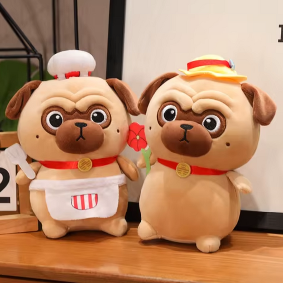 М'яка іграшка Мопсик 24 см, компактний собачка чудовий подарунок для дітей і дорослих