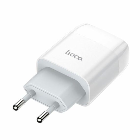 Мережевий зарядний пристрій HOCO C73A Glorious dual port charger 12W White | Зображення 1