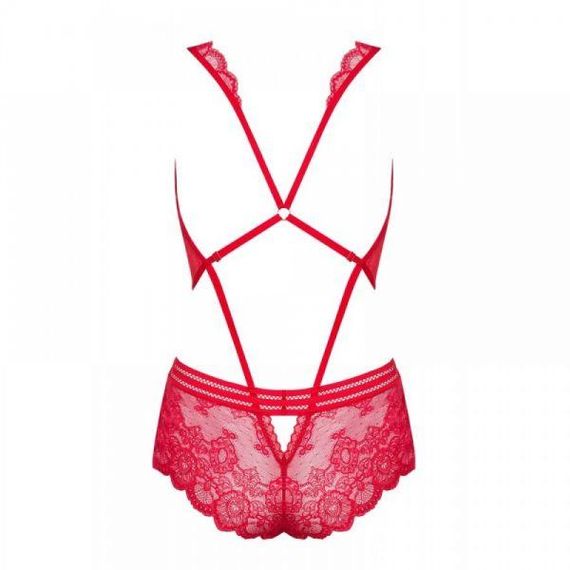 Боди Obsessive 853-TED-3 teddy red S/M sexstyle | Зображення 7
