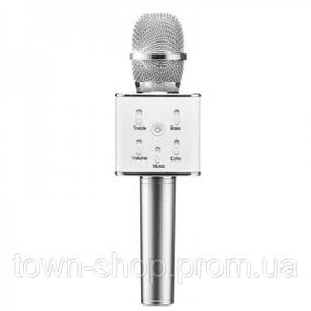 Караоке микрофон с колонкой Q7 беспроводной (Q7(Silver))