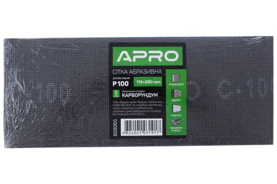 Сетка абразивная Apro - 115 x 280 мм x Р100 PRO (5 шт.) (828065) | Зображення 2