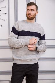 Свитер мужской  цвет серо-синий 161R730