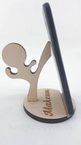 Тримач для телефону з логотипом Підставка для смартфона з фанери