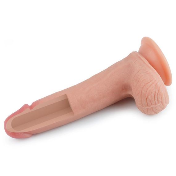 Силіконовий фалоімітатор 8'' Dual layered Platinum Silicone Cock Sex Aura | Зображення 3