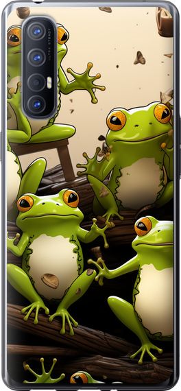 Чехол на Oppo Reno 3 Pro Жабки "5656u-1878-17620"