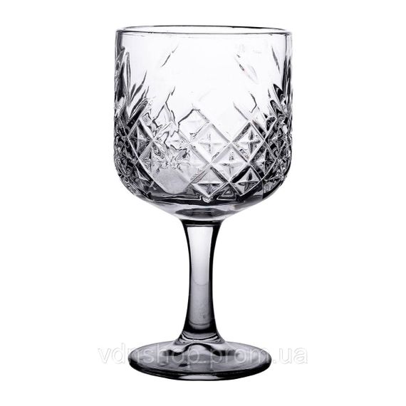 Бокалы для вина на высокой ножке набор 6 шт винный бокал стеклянный прозрачный 400 мл HP-YH-44 | Зображення 3