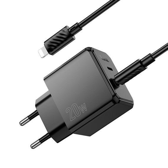 СЗУ HOCO CS16A, 1xUSB-C+1xLighting, PD20W, Black | Зображення 4