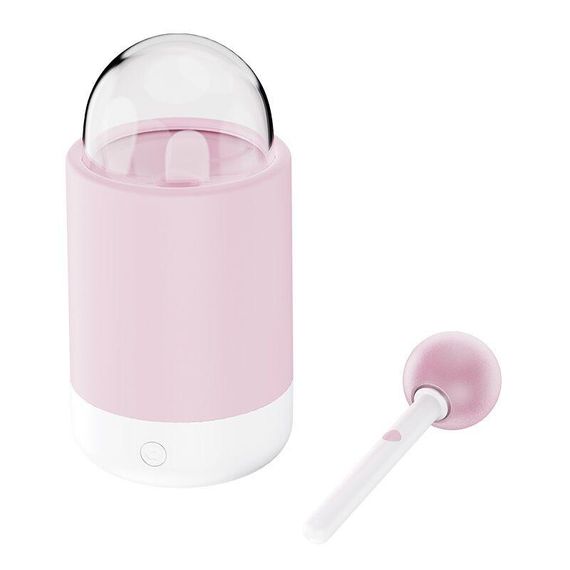 Вібратор-цукерка на паличці KISSTOY Pink Pop, зарядний кейс-нічник, 10 режимів вібрації Sex Aura | Зображення 1