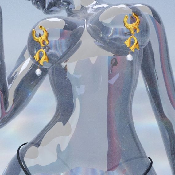 Фигурные зажимы на соски с жемчужинами UPKO Moist Eyes Pearl Sex Aura | Зображення 1