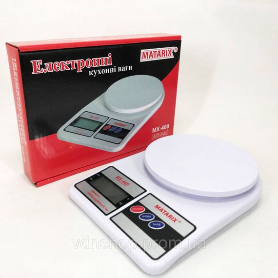 Ваги кухонні для дрібних продуктів MATARIX MX-400 10 кг, Електронні кухонні ваги для ресторану BC-22 | Зображення 8