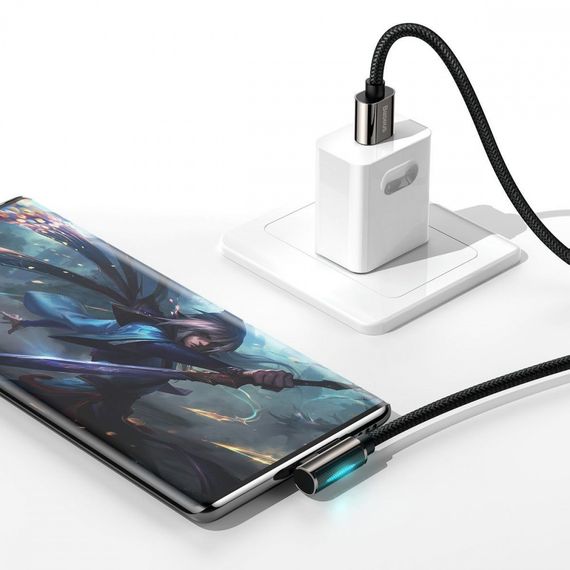 Кабель Baseus Baseus Legend Series Elbow Fast Charging Type-C 66W (2m) blue | Зображення 3