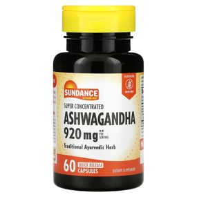 Ашваганда Sundance Vitamins Super Concentrated Ashwagandha, 60 Quick Release Capsules (460 mg per Capsule)