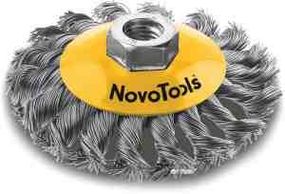 Щітка конус d100мм плет. сталь NovoTools NovoAbrasive