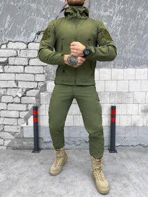 Тактический костюм SoftShell oliva Shark  ВТ6423