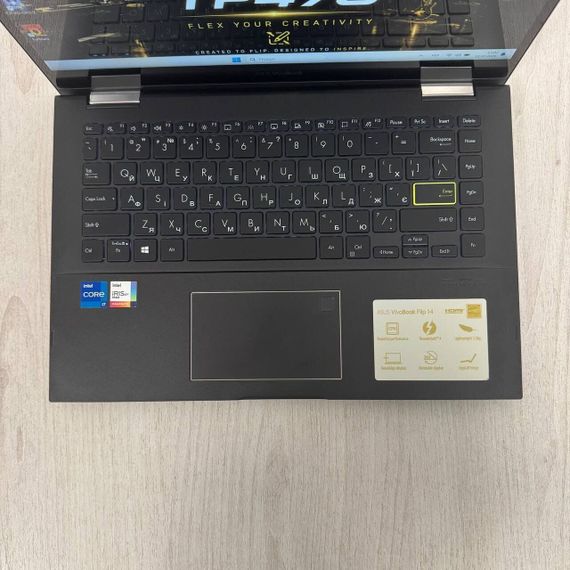 Ноутбук-трансформер ASUS VivoBook Flip 14 TP470EZ / 14" (1920×1080) IPS Touch / Intel Core i7-1165G7 (4 (8) ядра по 2.8 - 4.7 GHz) / 16 GB DDR4 / 512 GB SSD / Intel Iris Xe Graphics / WebCam б/в | Зображення 3