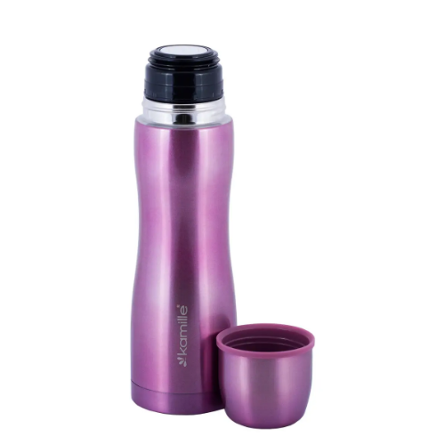 Термос 500мл з нерж.сталі (1 чашка; блакитний, салатовий, рожевий, бежевий) KAMILLE | Зображення 9