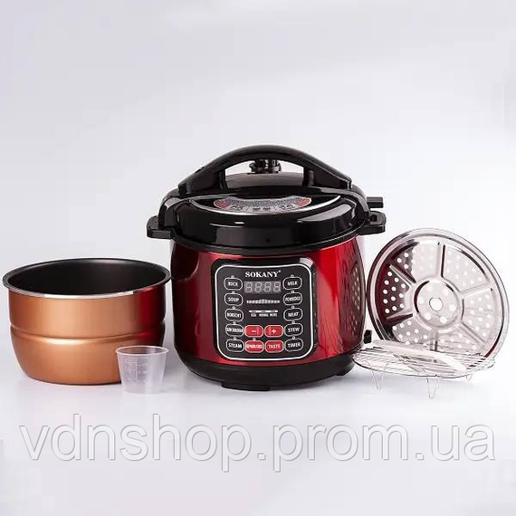 Мультиварка электрическая Sokany 1000 Вт на 5 л с антипригарным покрытием SK-2402 | Зображення 1