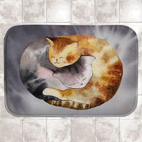 Коврик в ванну Котики-муркотики 58х38 см (VAN_24F046)