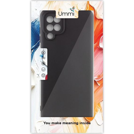 Чехол Silicone Cover Ummi Lakshmi Full Camera (AA) для Samsung Galaxy A12 Черный / Black | Зображення 2