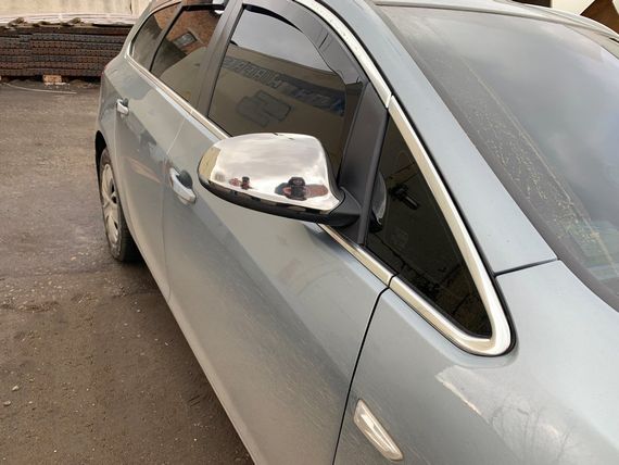 Накладки на дзеркала (2 шт, нерж.) для Opel Astra J 2010-2024 рр | Зображення 3
