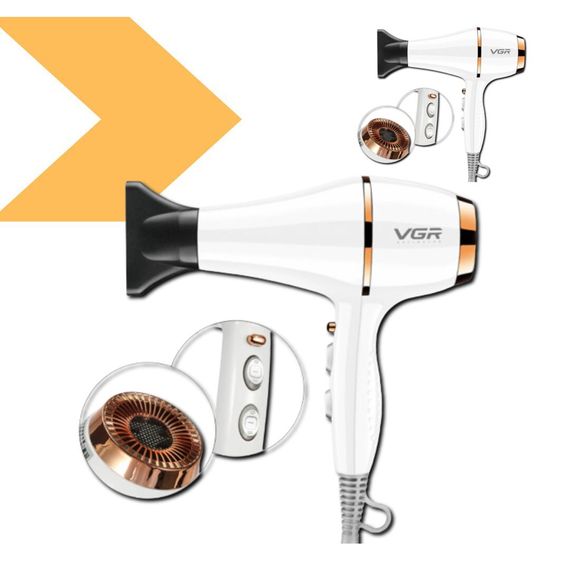 Фен для волосся VGR V-414 потужний, компактний, захист від перегріву XPRO (40553-VGR-414_737) | Зображення 1