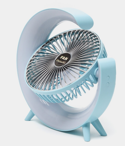 Вентилятор настільний із підсвіткою RGB 10039, синій