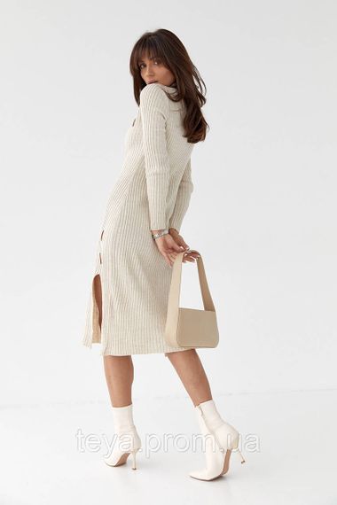 Обтислі плаття з розпірками та краплеподібними вирізами колір бежевий FL_000181 | Зображення 1