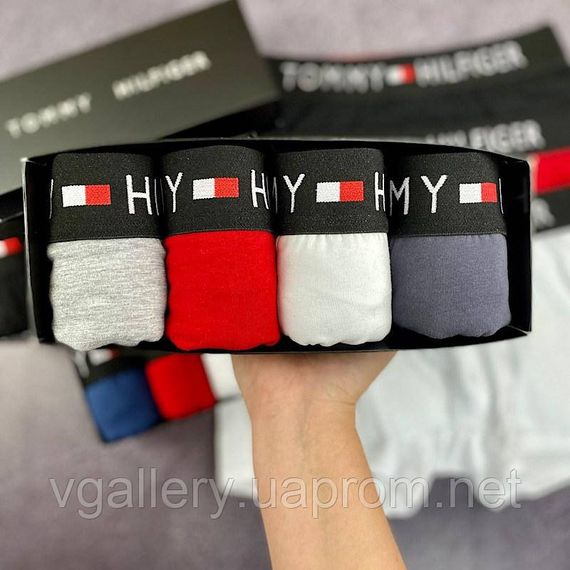 Подарочный набор мужского белья ТН в коробке на 4 шт  (7 цветов на выбор), хлопковые трусы 4 | Зображення 1