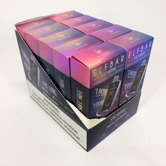 ELF BAR FS18000 5%. Виноград Малина (Grape Raspberry) | Зображення 3