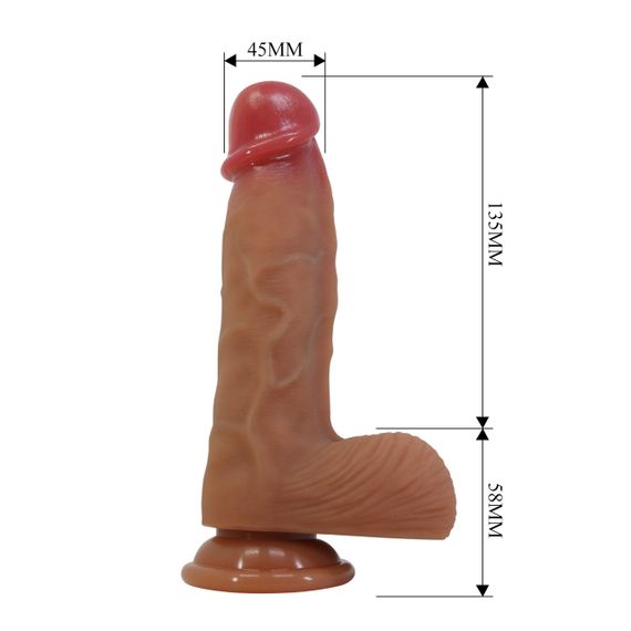 Фаллоимитатор PRETTY LOVE Dwell 7.6 Super Soft Liquid Silicone Dildo Sex Aura | Зображення 5