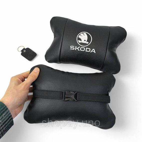Подушки на кресло в авто Skoda Шкода, Подушка на подголовник в авто Подушка для голови OF-60 | Зображення 1