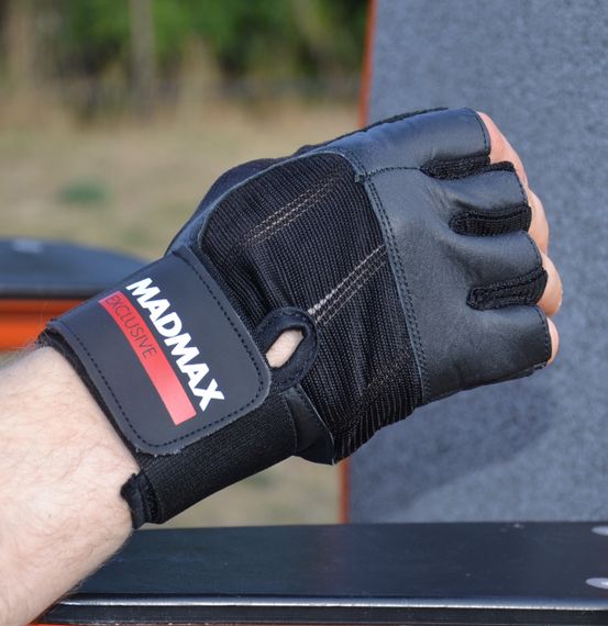 Рукавички для фітнесу MadMax MFG-269 Professional Exclusive Black M | Зображення 1