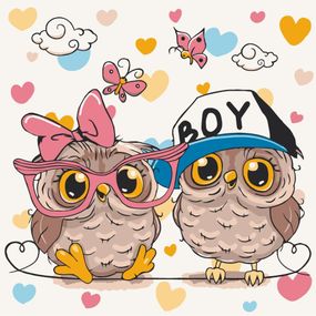 Розпис на полотні  "Пара радять"  Art Craft 15559-AC 30х30 см