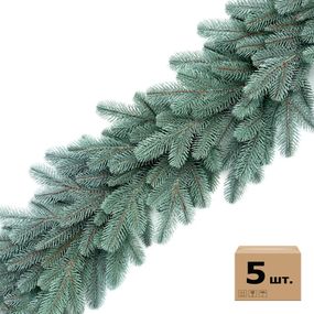Хвойные гирлянды Lux литые голубые (упаковка 5 штук по 2 м)