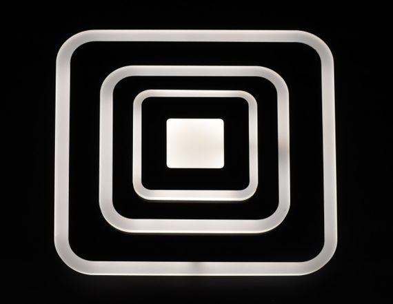 Сучасний квадратний світильник стельовий LED для кімнати кухні ванної 26128 Чорний 4х25х25 см. | Зображення 1