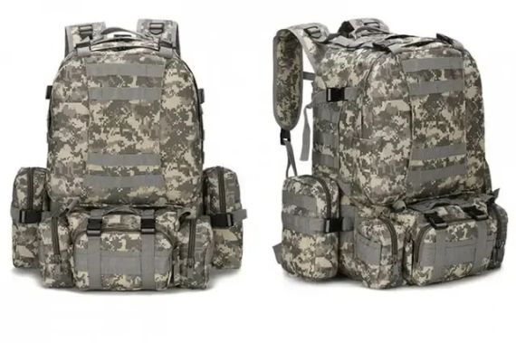 Черный Рюкзак тактический с итогами Eagle B08 55 литр / Военный, штурмовой / Армейский | Зображення 6