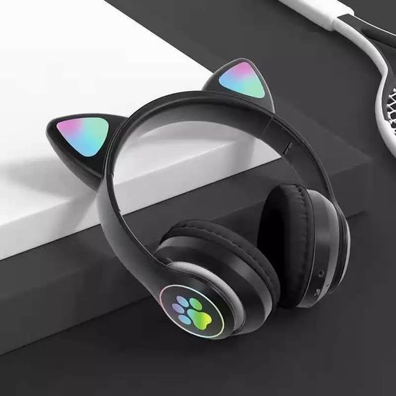 Беспроводные Bluetooth наушники с ушками с LED подсветкой AKS-28 | Зображення 7