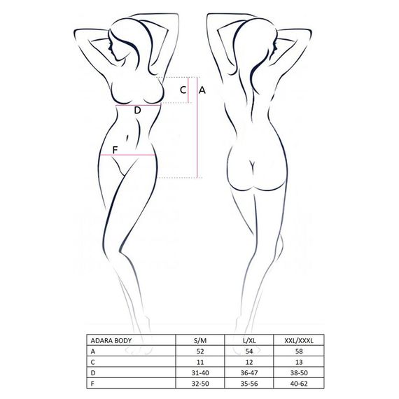 Боді монокіні ADARA BODY black L/XL Passion | Зображення 1