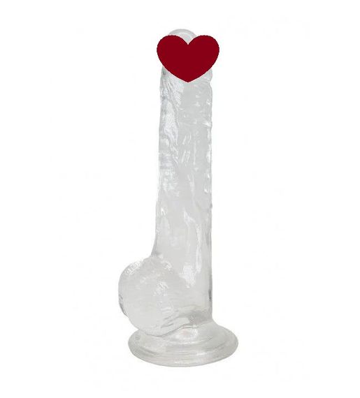 Прозрачный фаллоимитатор Alive Jelly Dildo Lusty, ТПЕ, присоска, диаметр 3,2см, длина 18см Sex Aura