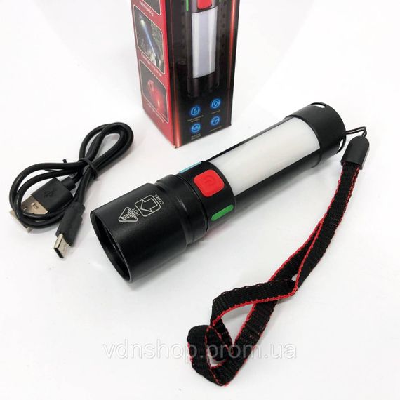 Светодиодный прочный фонарик 611-TG+COB(white+red), Пылезащищенный фонарь, Фонарь военный зсу QD-33 | Зображення 6
