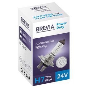 24070PDC BREVIA Автолампа H7 24V 70W PX26d Power Duty CP HALOGEN