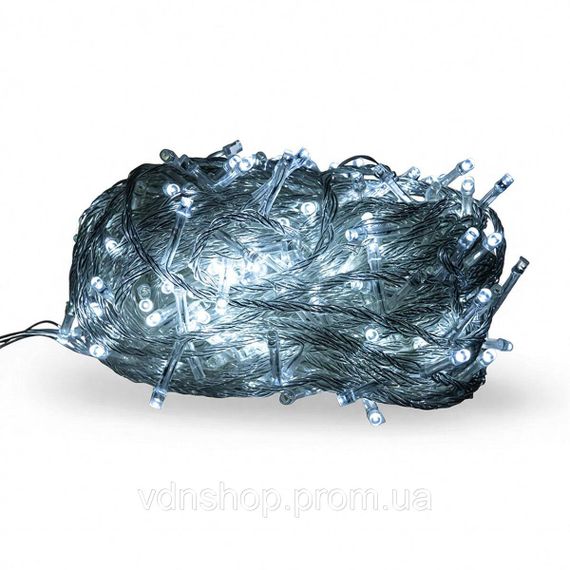 Новогодняя гирлянда комнатная нить 22 м 220 LED комнатная гирлянда белый провод Белый свет W220LED22MWW | Зображення 7
