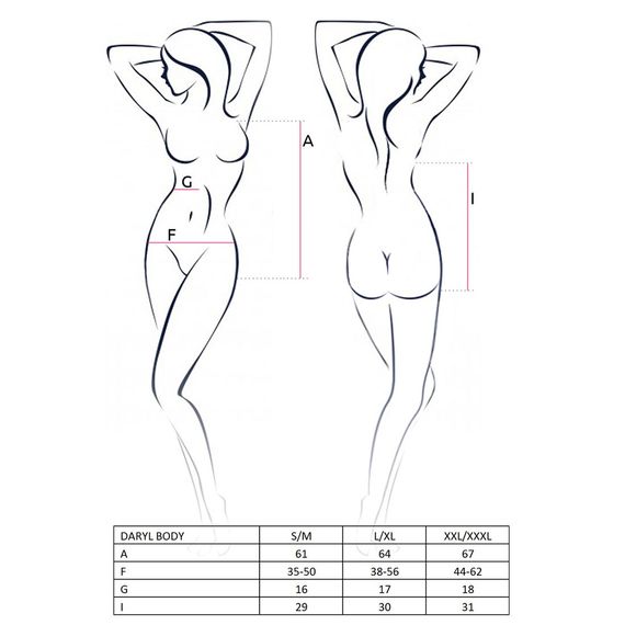 Боді з дуже глибоким декольте Passion DARYL BODY L/XL, black | Зображення 6