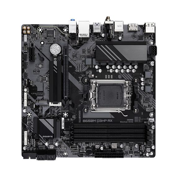 Материнська плата Gigabyte  B650M D3HP AX sAM5 B650 4xDDR5 M.2 HDMI DP mATX (B650M_D3HP_AX) | Зображення 2