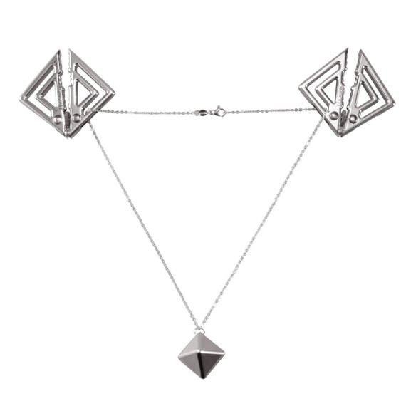 Затискачі для сосків із важкою підвіскою LOCKINK Adjustable Nipple Clamps with Heavy Pendant — Grey Sex Aura