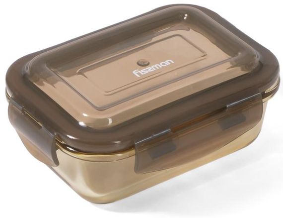 Контейнер для продуктів Fissman Luxor 370мл скляний, 14.5x10.5x6см