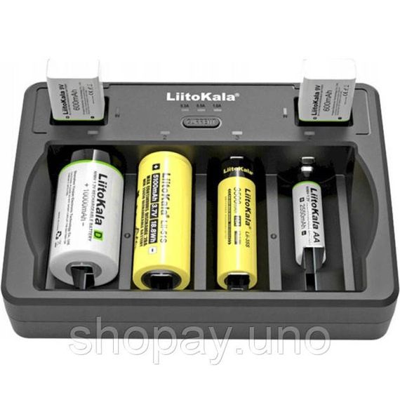 Універсальний зарядний пристрій Liitokala Lii-D4 на 4 канали (Li-ion, NiMH + NiCD + крона) Type-C QC-73 | Зображення 4