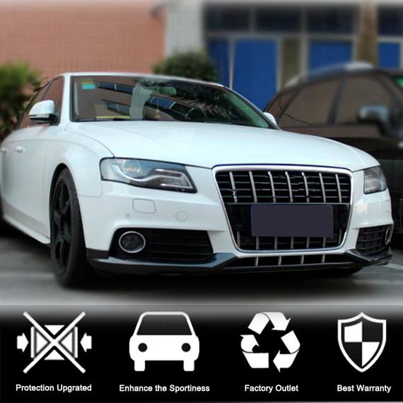 Накладки на передній бампер Flap (для Base 2007-2011, Карбон) для Ауди A4 B8 рр | Зображення 1